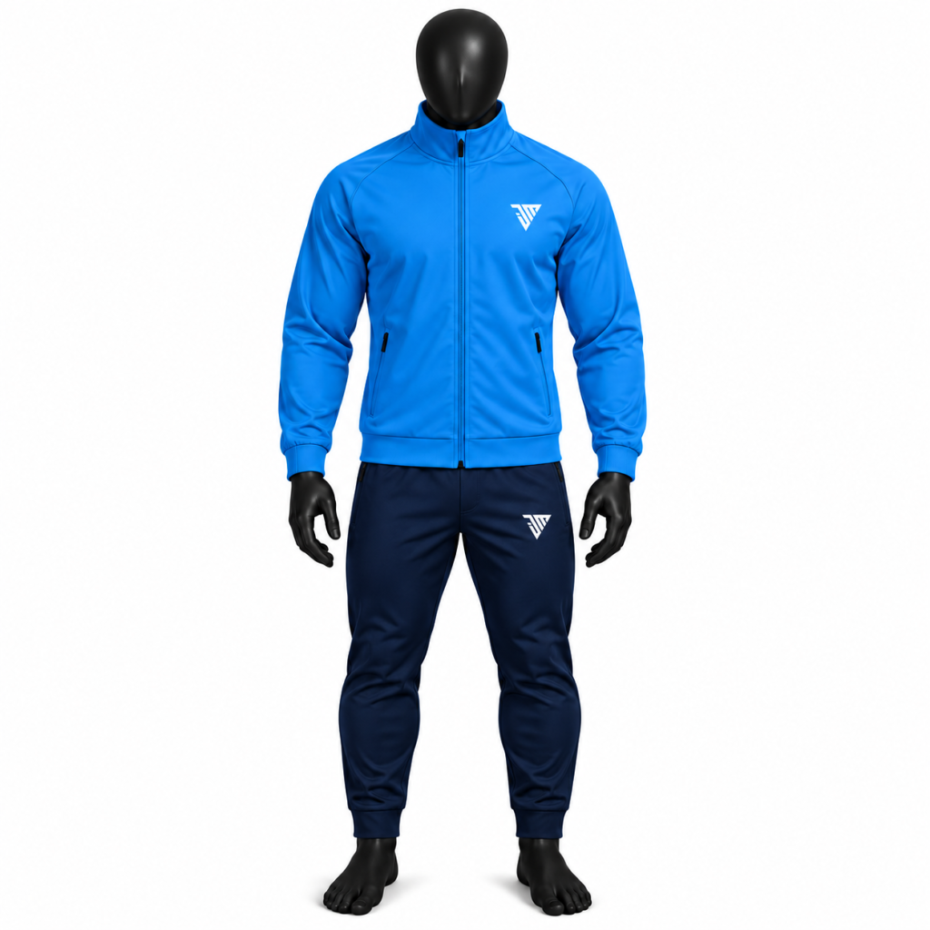 Men's Blue Athletic Tracksuit