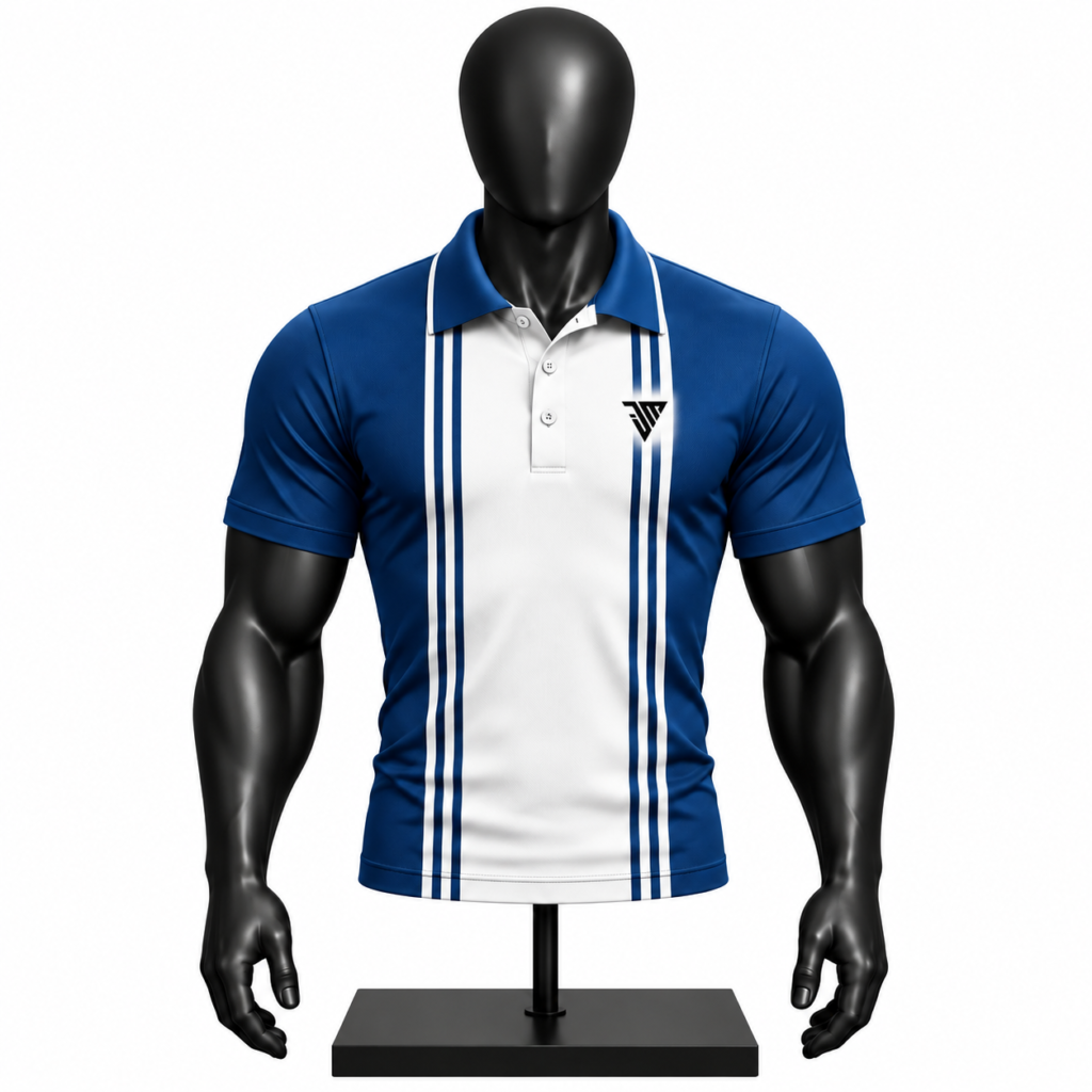 Custom Sublimated Striped Team Polo Shirt