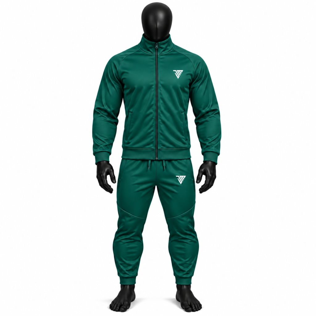 Men's Green Athletic Tracksuit