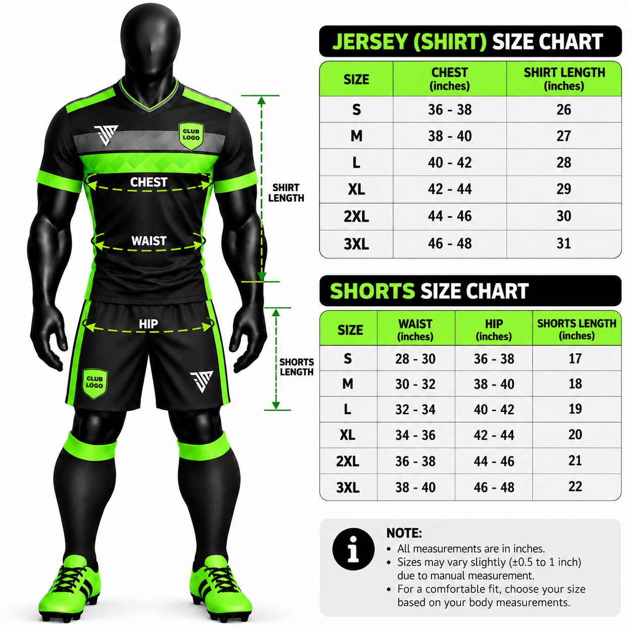 Custom Black Neon Green Football Kit with Patterned Sleeves (Copy) - Image 5