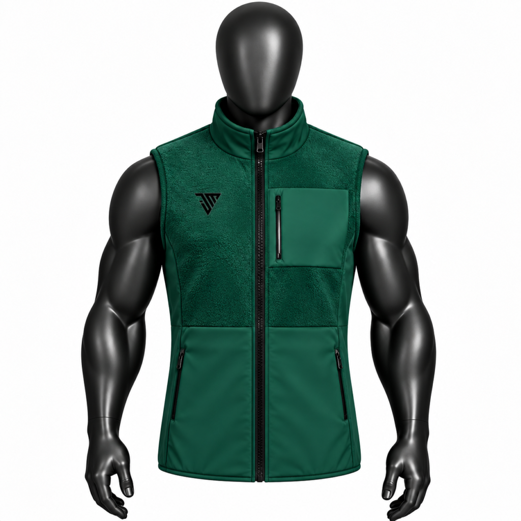 Men's Green Fleece Vest