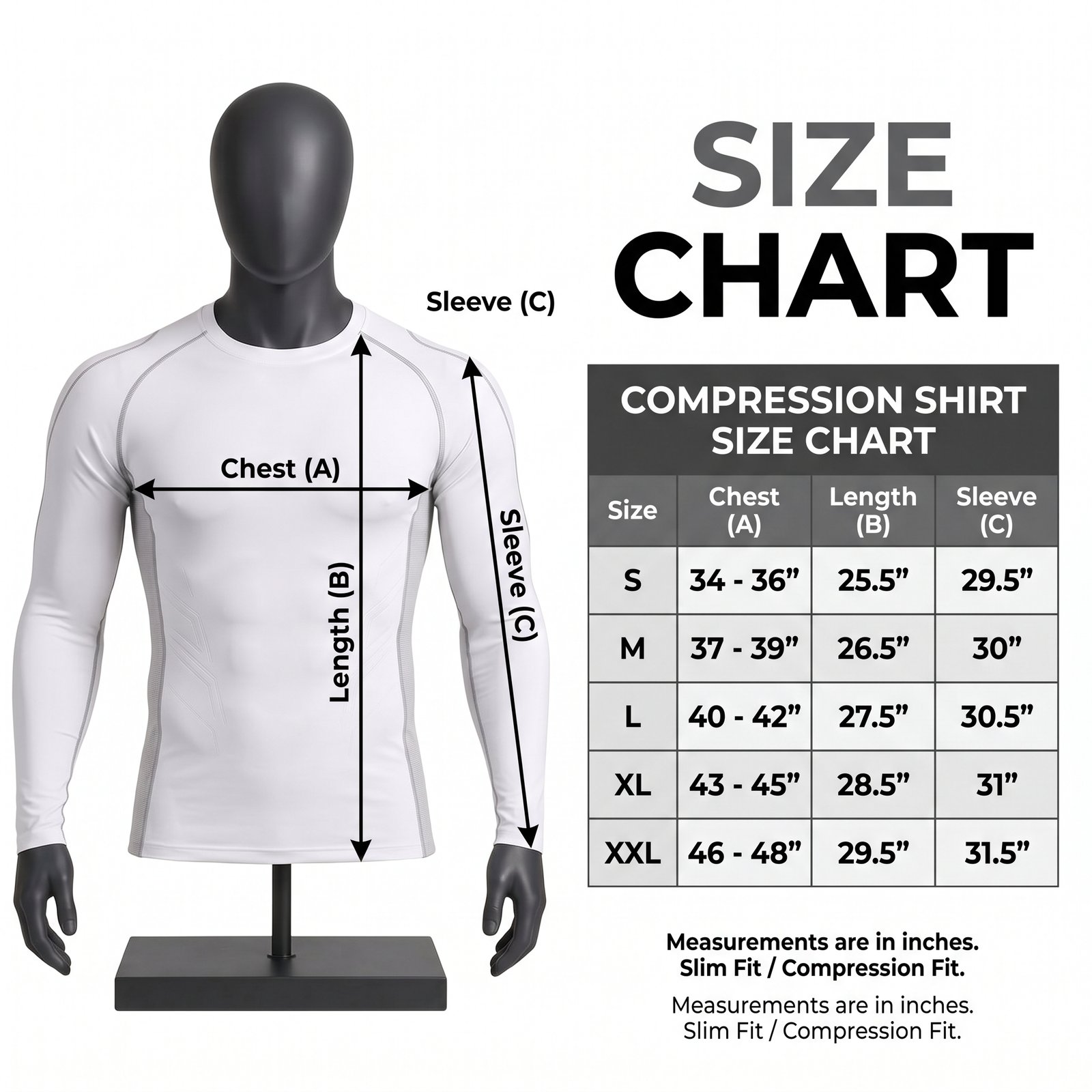 Men's White Long Sleeve Compression Top – Athletic Training Gym Baselayer - Image 5