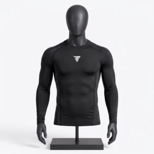 Men's Black Long Sleeve Compression Top