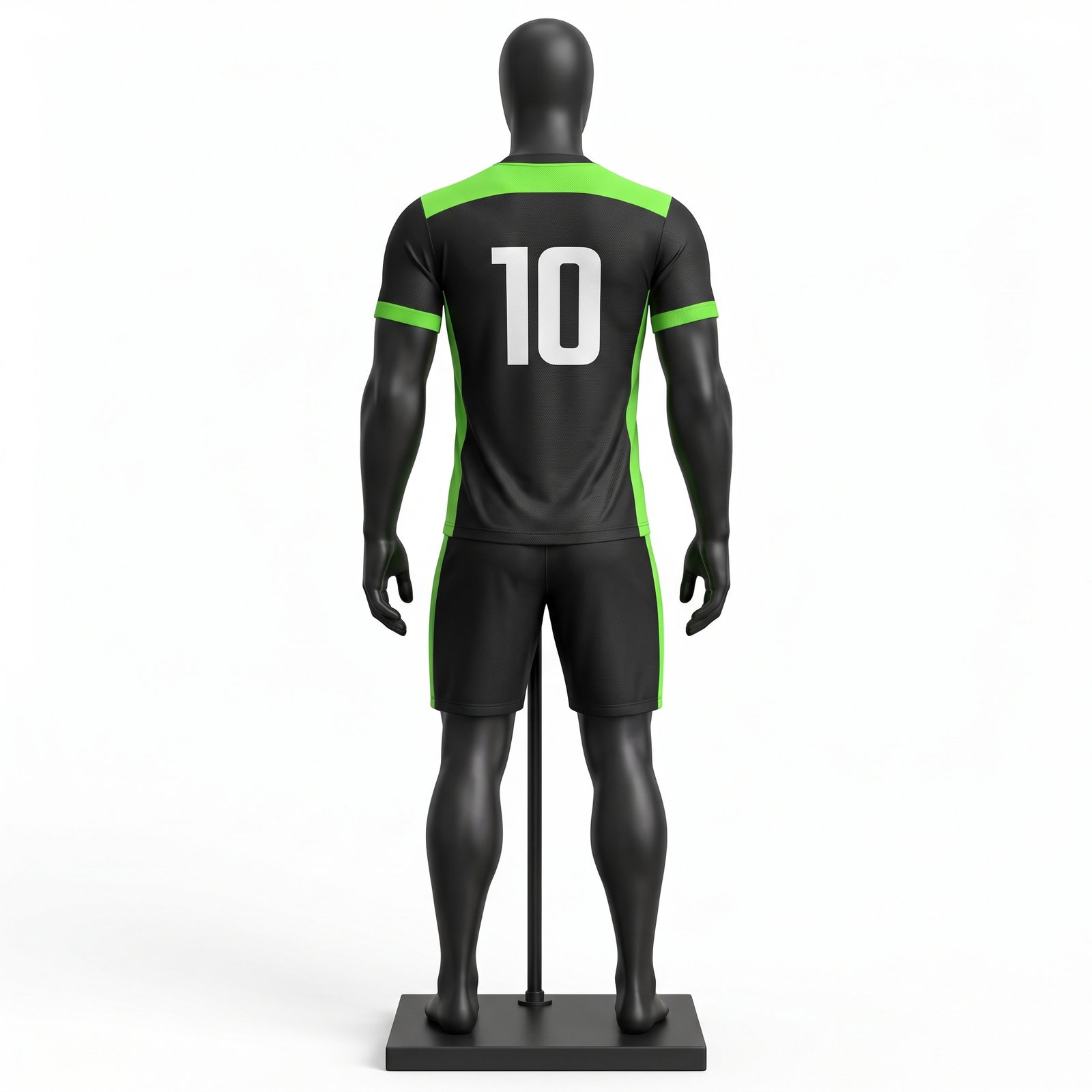 Black Lime Green Football Kit - Image 2