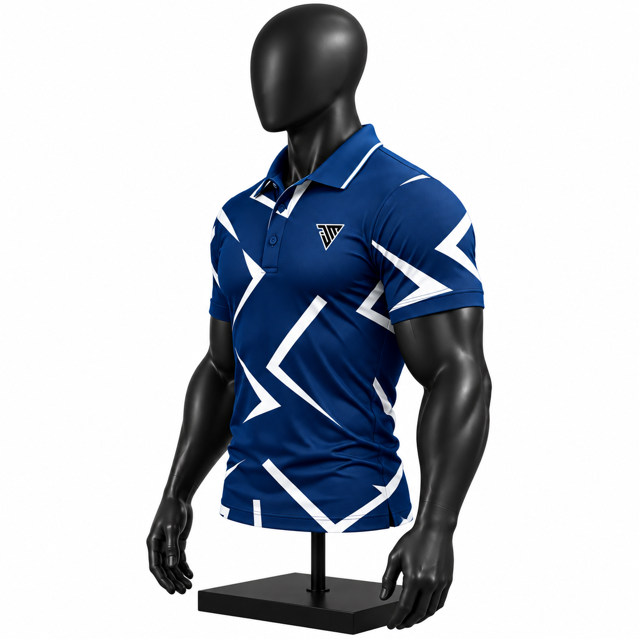 Custom Geometric Team Polo Shirt – Sublimated Athletic Sportswear Polo - Image 3