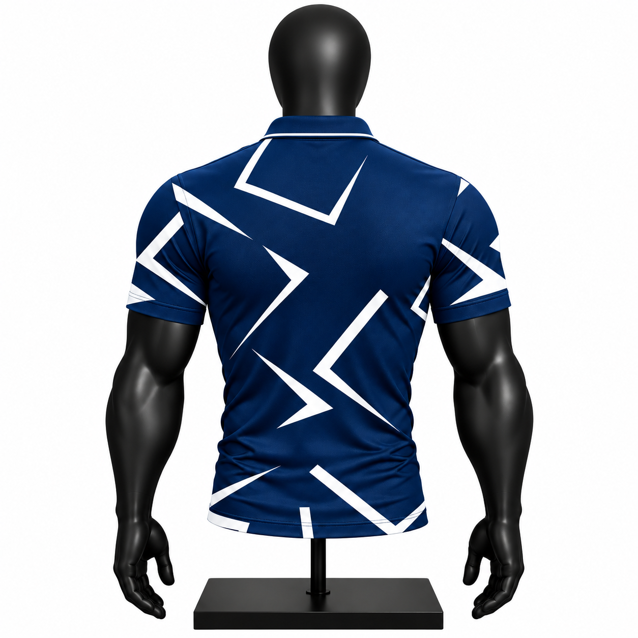 Custom Geometric Team Polo Shirt – Sublimated Athletic Sportswear Polo - Image 2