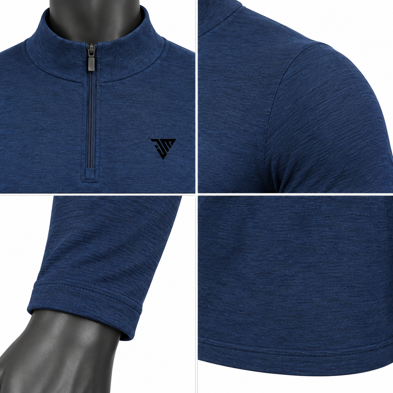 Men's Quarter Zip Pullover | Custom Sportswear Half Zip Athletic Top - Image 4