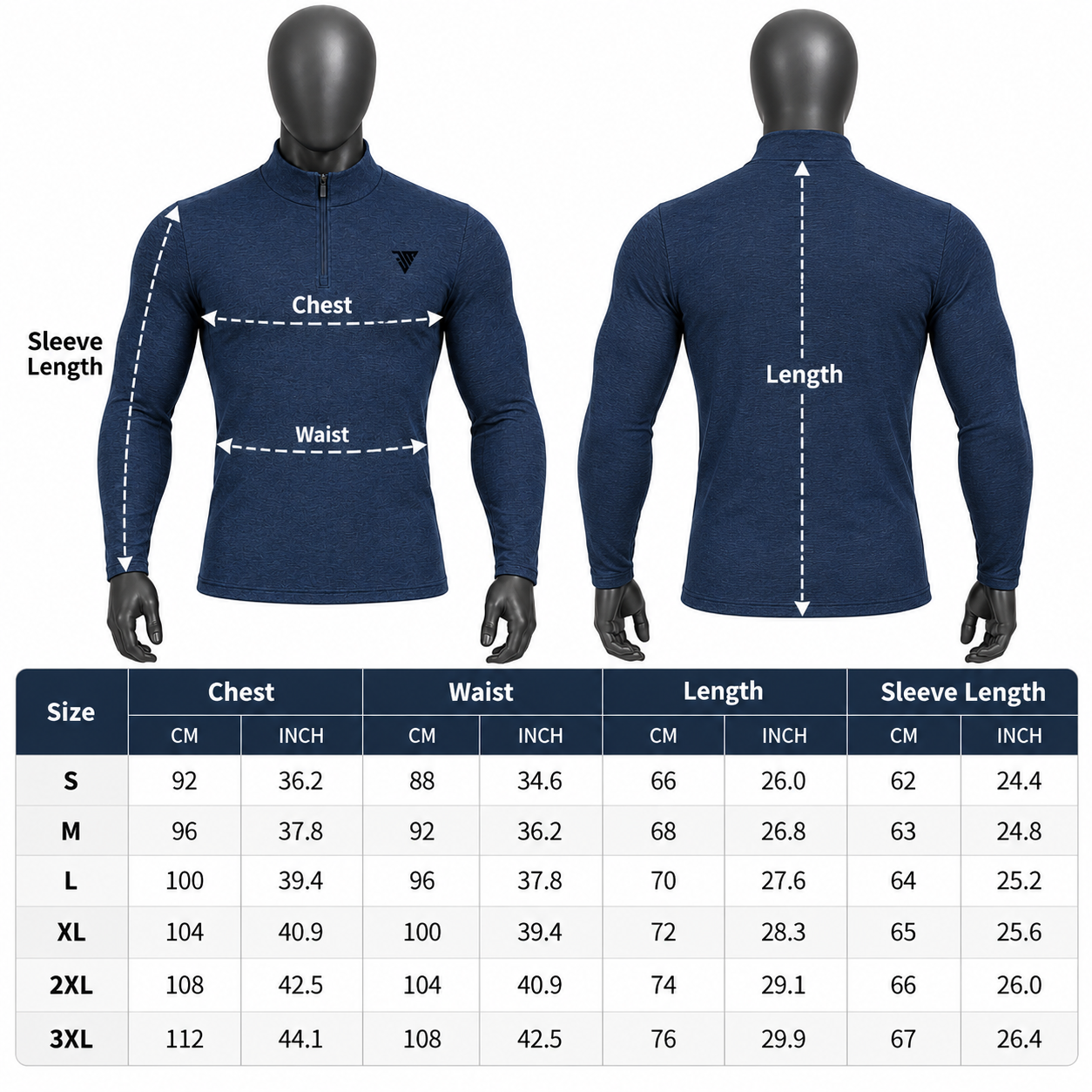 Men's Quarter Zip Pullover | Custom Sportswear Half Zip Athletic Top - Image 5
