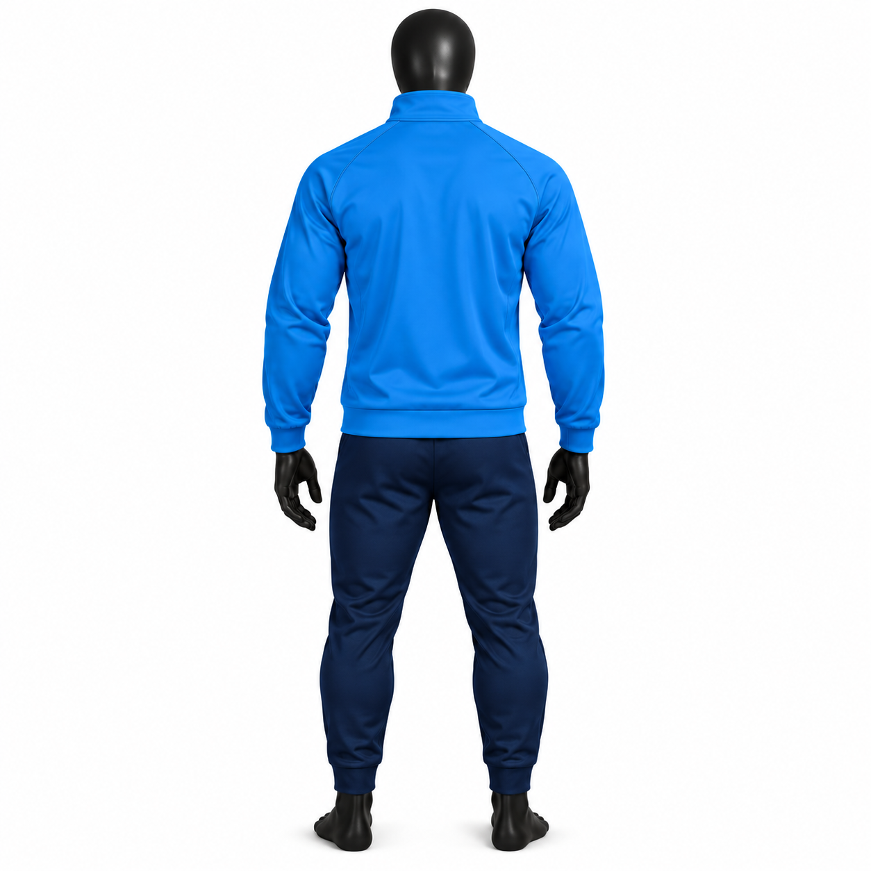 Men's Blue Athletic Tracksuit – Sky Blue & Navy Two-Tone Warmup Set - Image 2