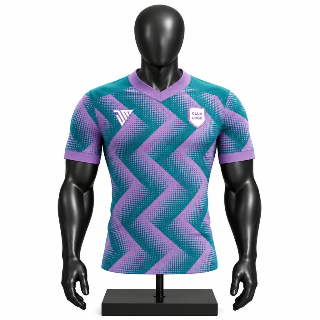Teal Lavender Chevron Football Jersey Size Chart
