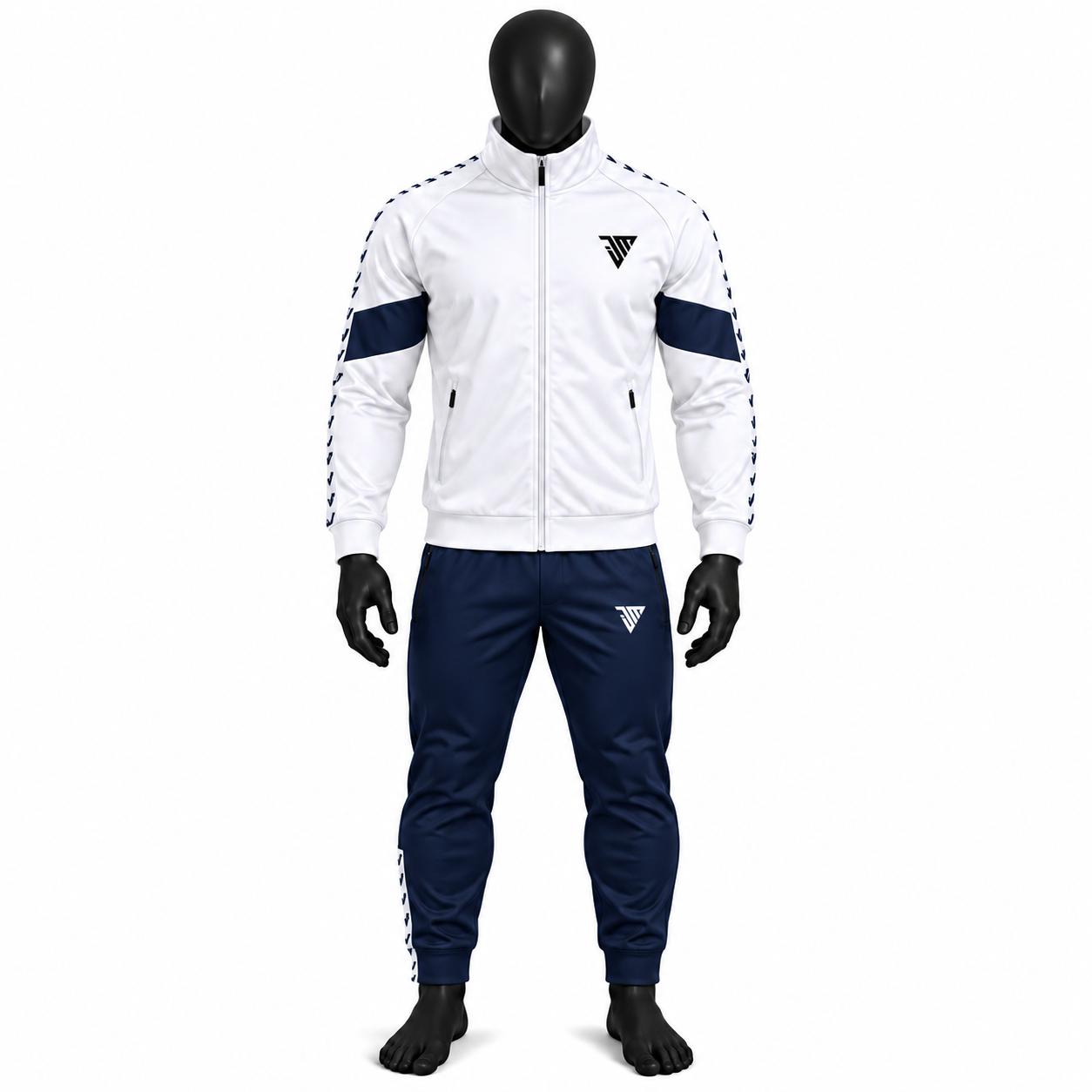 Men's White Athletic Tracksuit