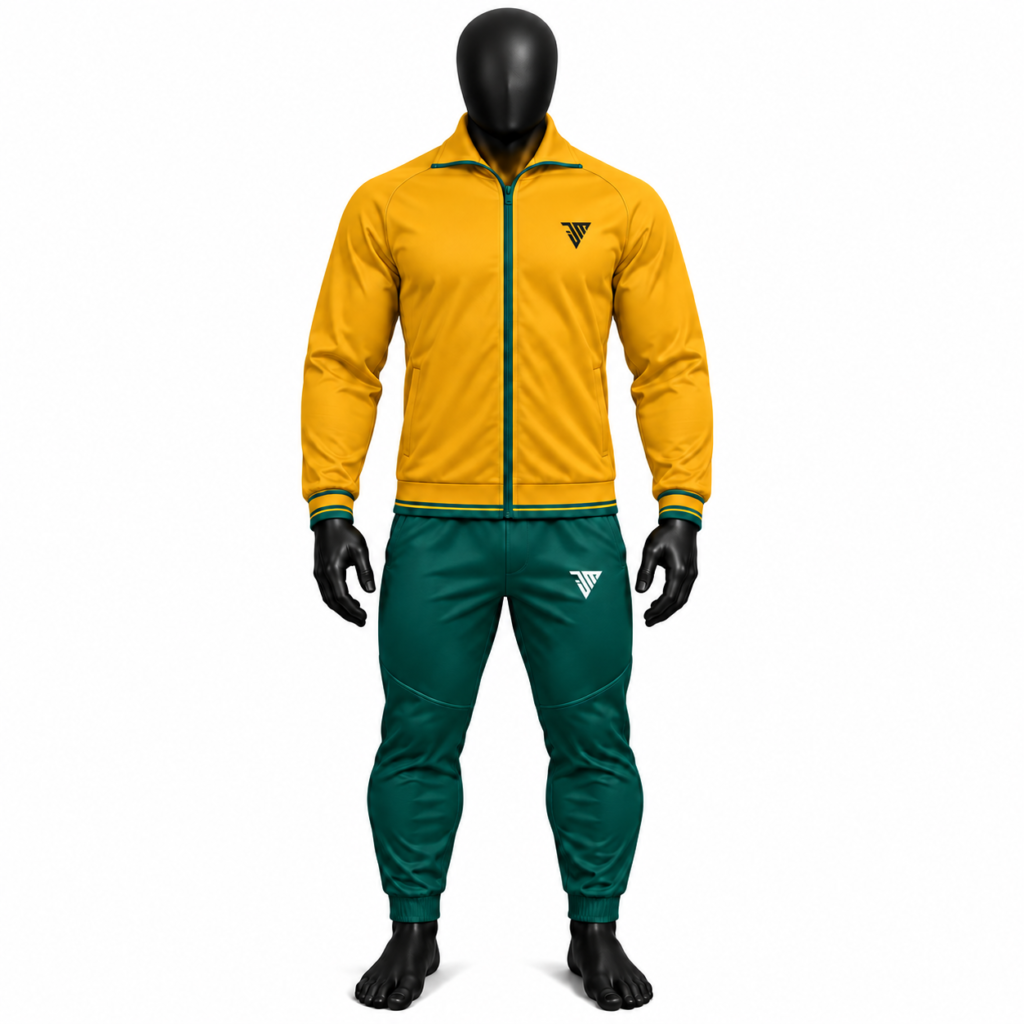 Men's Yellow Athletic Tracksuit